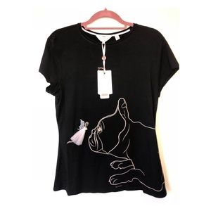 [Ted Baker] Fairy Tale Fitted Tee, Size 4 (10 USA)